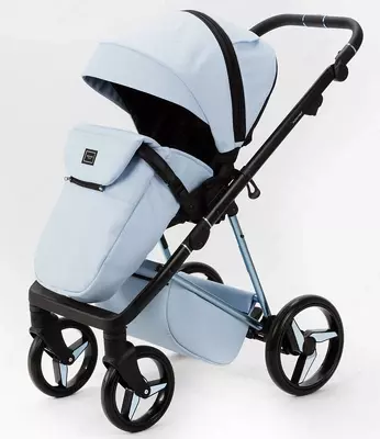 Детская коляска 2 в 1 "Adamex" Quantum Superstar Deluxe Q-STAR135-K (Польша) Светло-голубая
