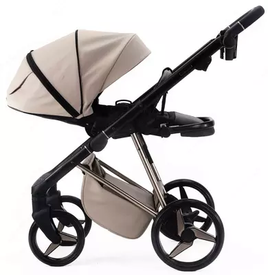 Детская коляска 2 в 1 "Adamex" Quantum Superstar Deluxe Q-STAR155-K (Польша) Бежевая