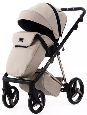 Детская коляска 2 в 1 "Adamex" Quantum Superstar Deluxe Q-STAR155-K (Польша) Бежевая