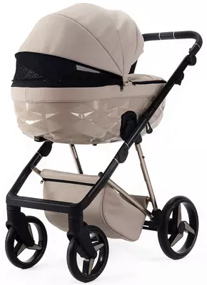 Детская коляска 2 в 1 "Adamex" Quantum Superstar Deluxe Q-STAR155-K (Польша) Бежевая