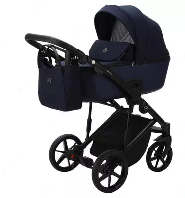 Bolalar aravachasi 2-in-1 "Adamex" Mobi New PS64-1 (Polsha) Toʻq koʻk