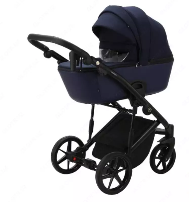 Детская коляска 2-в-1 "Adamex" Mobi New PS64-1 (Польша) Темно-синяя