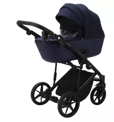 Bolalar aravachasi 2-in-1 "Adamex" Mobi New PS64-1 (Polsha) Toʻq koʻk