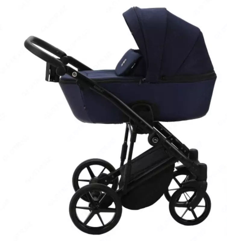 Детская коляска 2-в-1 "Adamex" Mobi New PS64-1 (Польша) Темно-синяя
