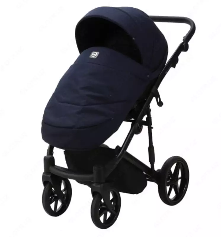 Детская коляска 2-в-1 "Adamex" Mobi New PS64-1 (Польша) Темно-синяя