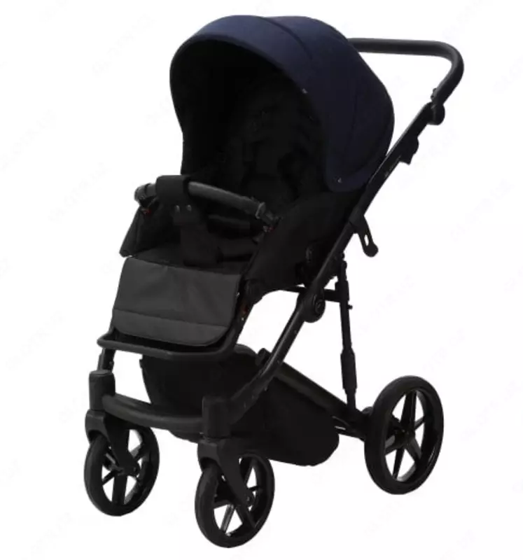 Детская коляска 2-в-1 "Adamex" Mobi New PS64-1 (Польша) Темно-синяя