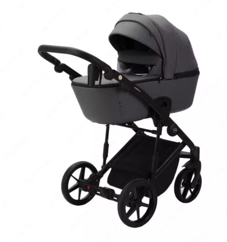 Bolalar aravachasi 2-in-1 "Adamex" Mobi New PS108-1 (Polsha) Toʻq kulrang