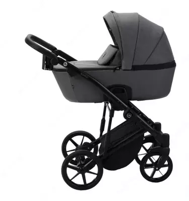 Bolalar aravachasi 2-in-1 "Adamex" Mobi New PS108-1 (Polsha) Toʻq kulrang