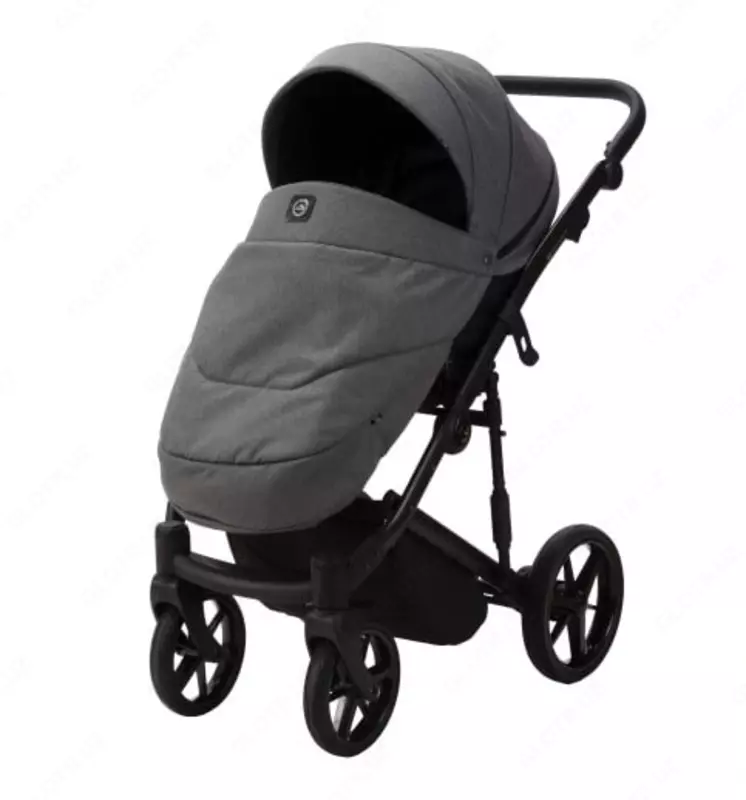 Bolalar aravachasi 2-in-1 "Adamex" Mobi New PS108-1 (Polsha) Toʻq kulrang