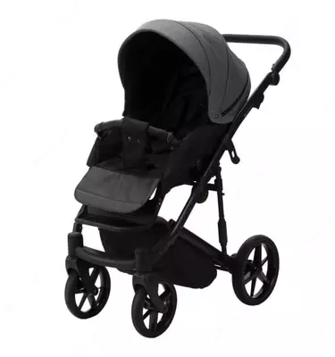 Bolalar aravachasi 2-in-1 "Adamex" Mobi New PS108-1 (Polsha) Toʻq kulrang