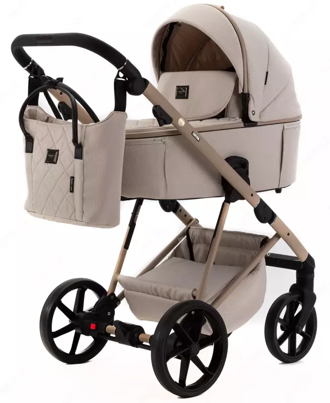 Bolalar aravachasi 2-in-1 "Adamex" Delta Natura DN-3-VANILLA (Polsha) Vanilla