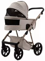 Детская коляска 2-в-1 "Adamex" Delta Natura DN-3-VANILLA (Польша) Ваниль Только в розницу