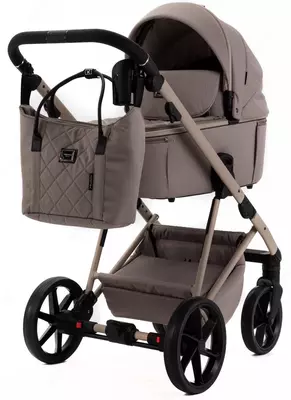 Детская коляска 2-в-1 "Adamex" Delta Natura DN-4-CAPPUCCINO (Польша) Капучино