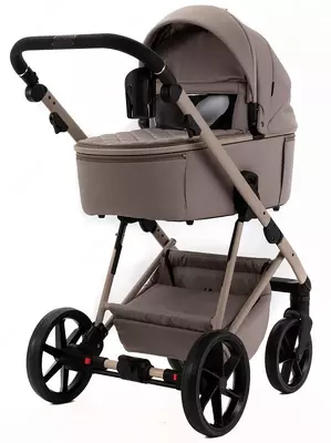 Детская коляска 2-в-1 "Adamex" Delta Natura DN-4-CAPPUCCINO (Польша) Капучино