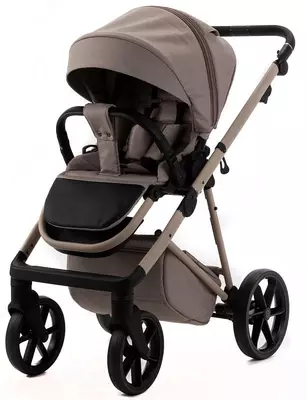 Детская коляска 2-в-1 "Adamex" Delta Natura DN-4-CAPPUCCINO (Польша) Капучино