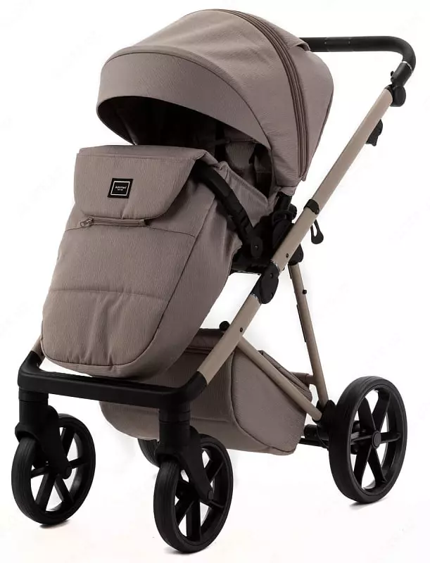 Детская коляска 2-в-1 "Adamex" Delta Natura DN-4-CAPPUCCINO (Польша) Капучино