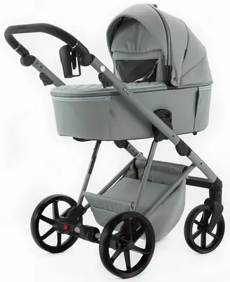 Детская коляска 2-в-1 "Adamex" Delta Natura DN-8-MINT (Польша) Мята