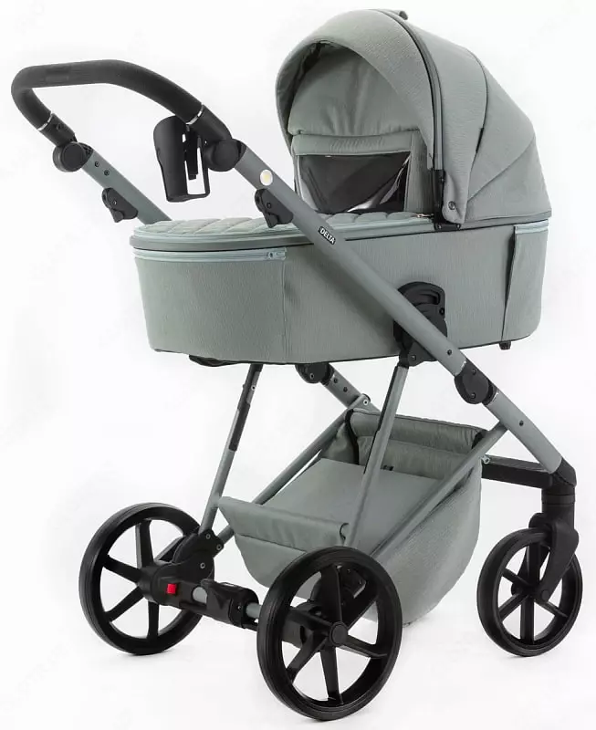 Детская коляска 2-в-1 "Adamex" Delta Natura DN-8-MINT (Польша) Мята