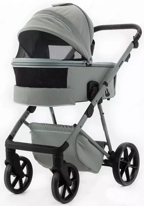 Детская коляска 2-в-1 "Adamex" Delta Natura DN-8-MINT (Польша) Мята