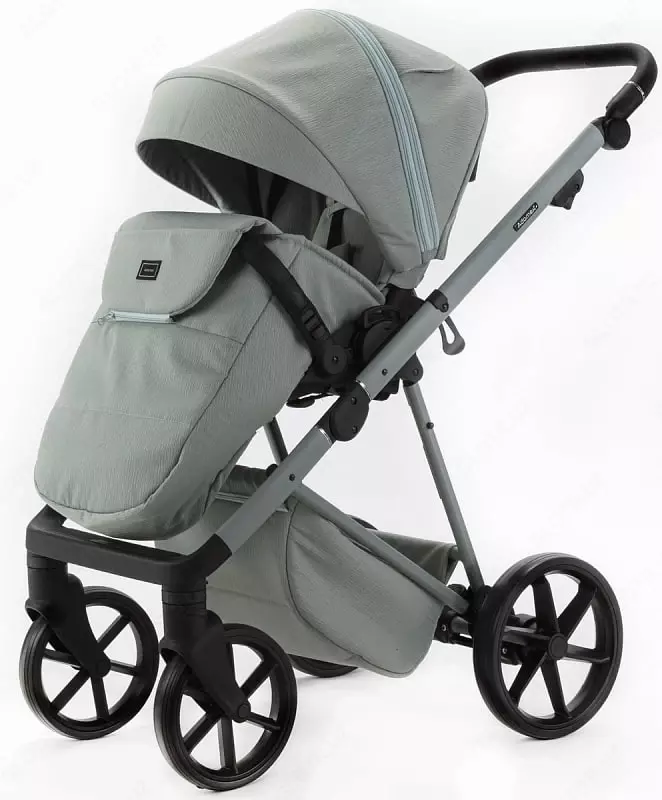 Детская коляска 2-в-1 "Adamex" Delta Natura DN-8-MINT (Польша) Мята