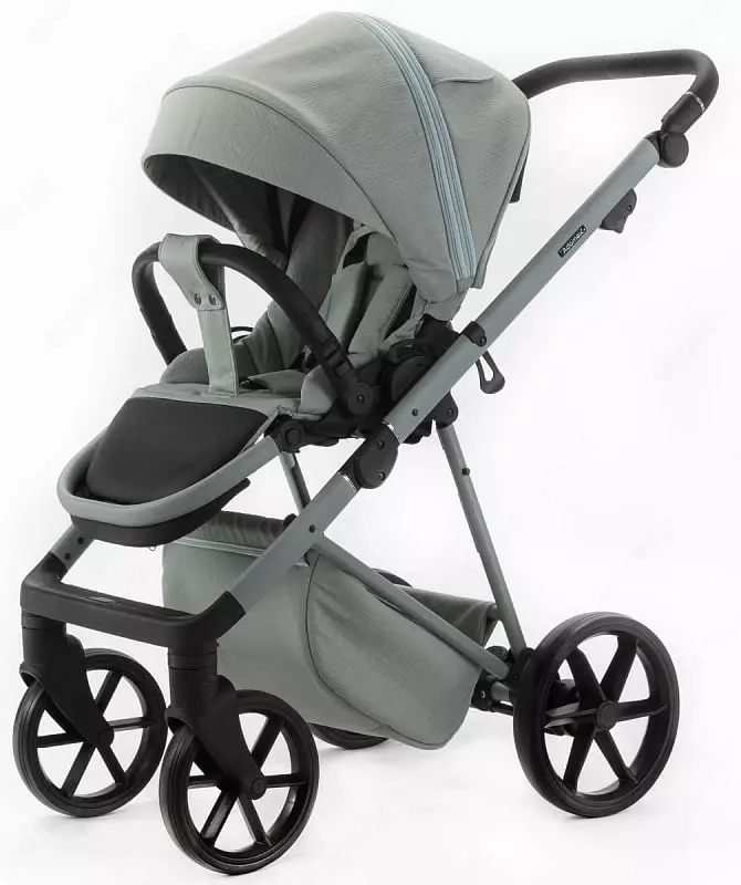 Детская коляска 2-в-1 "Adamex" Delta Natura DN-8-MINT (Польша) Мята