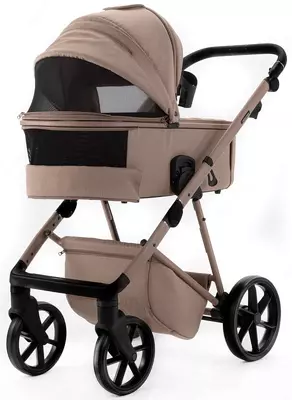 Bolalar aravachasi 2-in-1 "Adamex" Delta Natura DN-5-CAMEL (Polsha) Toʻq bej