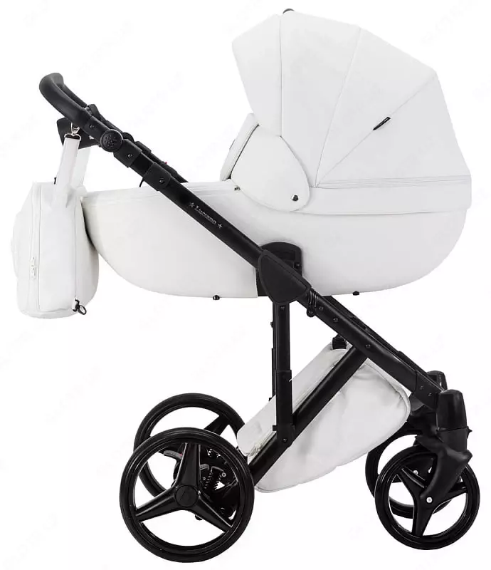 Bolalar aravachasi 2-in-1 "Adamex" Luciano Deluxe Q-107 (Polsha) Oq