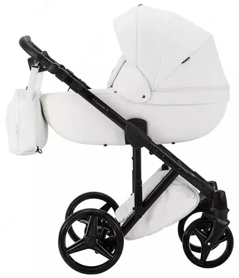 Bolalar aravachasi 2-in-1 "Adamex" Luciano Deluxe Q-107 (Polsha) Oq