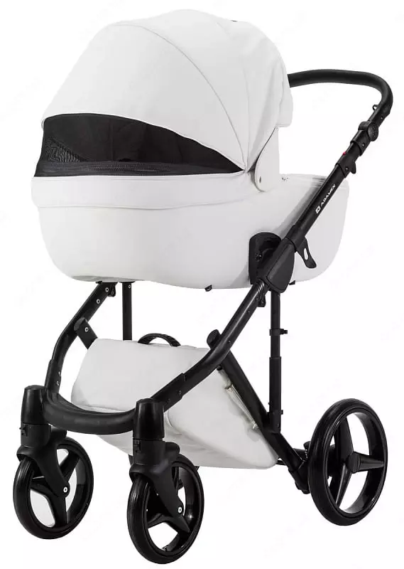 Bolalar aravachasi 2-in-1 "Adamex" Luciano Deluxe Q-107 (Polsha) Oq
