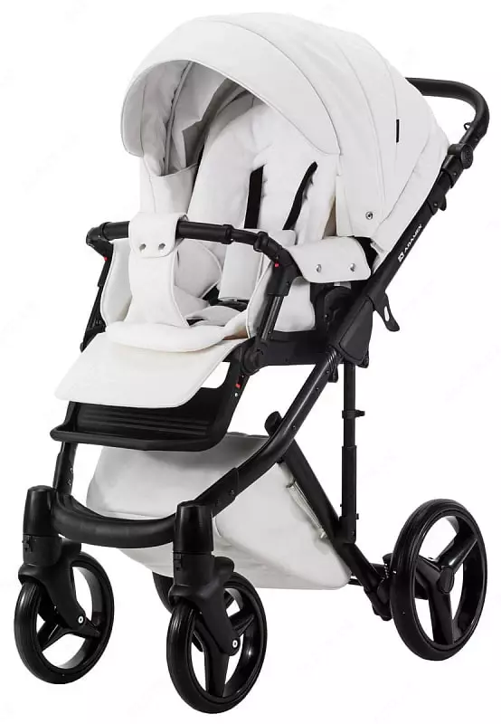 Bolalar aravachasi 2-in-1 "Adamex" Luciano Deluxe Q-107 (Polsha) Oq