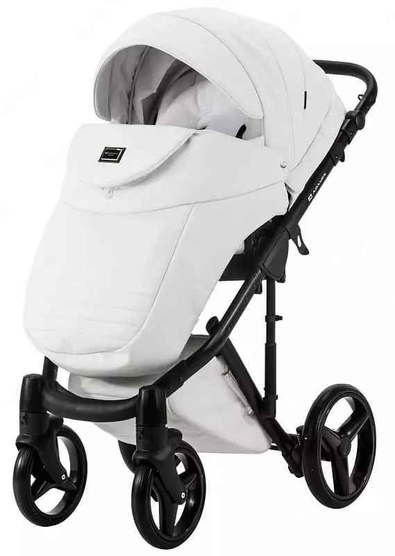 Bolalar aravachasi 2-in-1 "Adamex" Luciano Deluxe Q-107 (Polsha) Oq