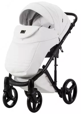 Bolalar aravachasi 2-in-1 "Adamex" Luciano Deluxe Q-107 (Polsha) Oq