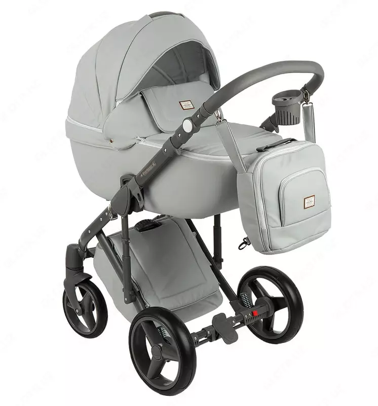 Bolalar aravachasi 2-in-1 "Adamex" Luciano Deluxe Q-101 (Polsha) Ochiq kulrang