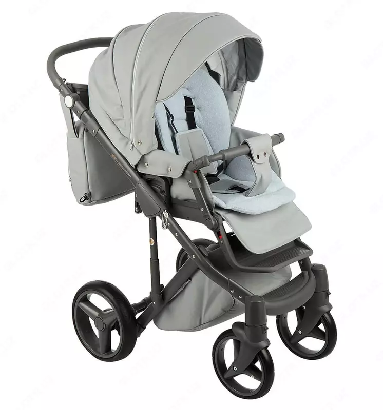 Bolalar aravachasi 2-in-1 "Adamex" Luciano Deluxe Q-101 (Polsha) Ochiq kulrang