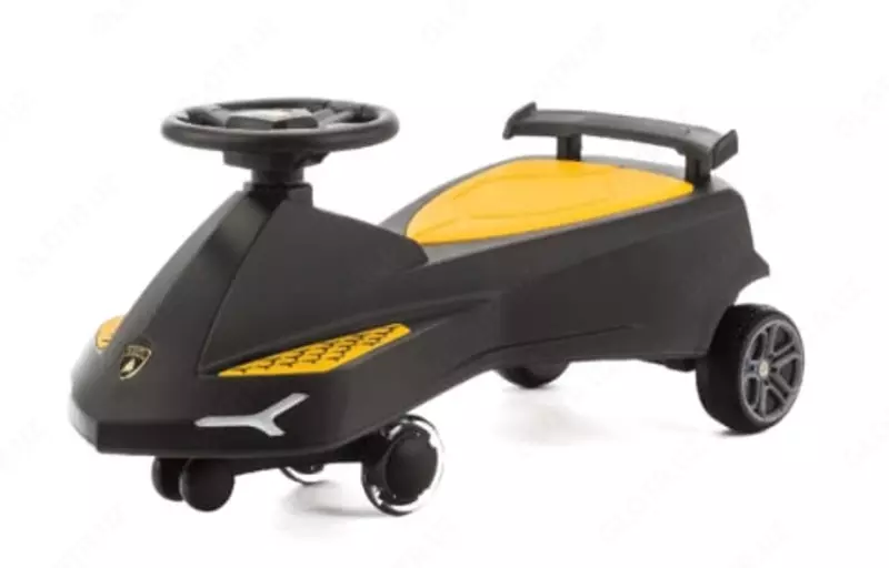Детский автомобиль-каталка "Adamex" Lamborghini Gravity Ride-On (Черный/Желтый)