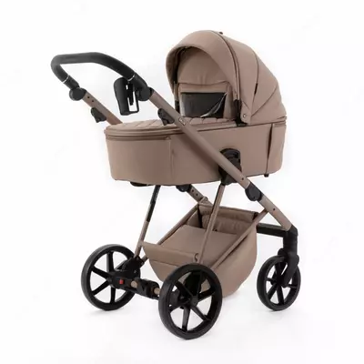 Детская коляска 2-в-1 "Adamex" ALFA NATURE Cappuccino (Польша) Капучино