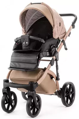 Детская коляска 2-в-1 "Adamex" ALFA NATURE Camel (Польша) Темно/бежевая