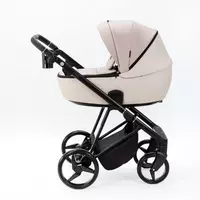 Детская коляска 2-в-1 "Adamex" Blanc Standart PS18 (Польша) Светло-бежевая - по запросу