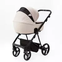Детская коляска 2-в-1 "Adamex" Blanc Standart PS18 (Польша) Светло-бежевая Только в розницу