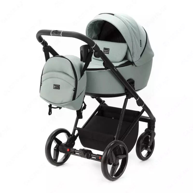 Детская коляска 2-в-1 "Adamex" Blanc Standart PS122 (Польша) Мята