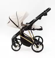 Детская коляска 2-в-1 "Adamex" BLANC Special Edition PS532 (Польша) Бежевая - CHICCOBABY.UZ