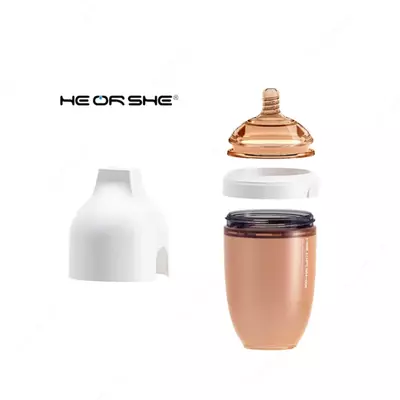 HEORSHE silikonli antikolikli oq butilka 240 ml