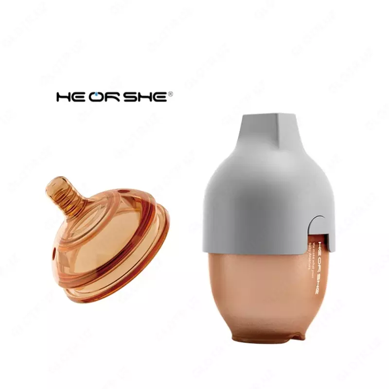 Бутылочка HEORSHE силиконовая антиколиковая серая 160 мл