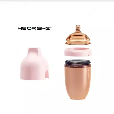 HEORSHE silikonli antikolikli pushti butilka 240 ml