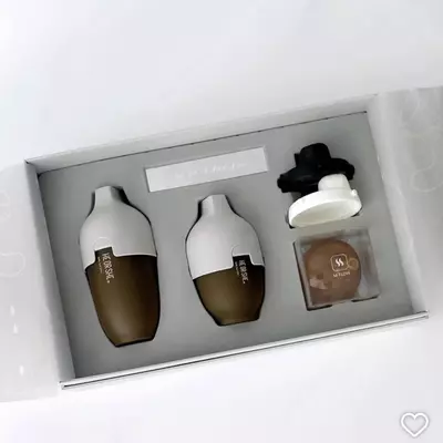 Премиальный подарочный набор детских бутылочек HEORSHE Ultra Wide Neck Premium Gift Set серый