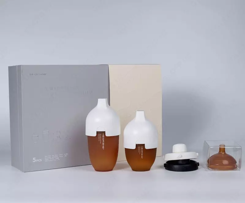Премиальный подарочный набор детских бутылочек HEORSHE Ultra Wide Neck Premium Gift Set белый