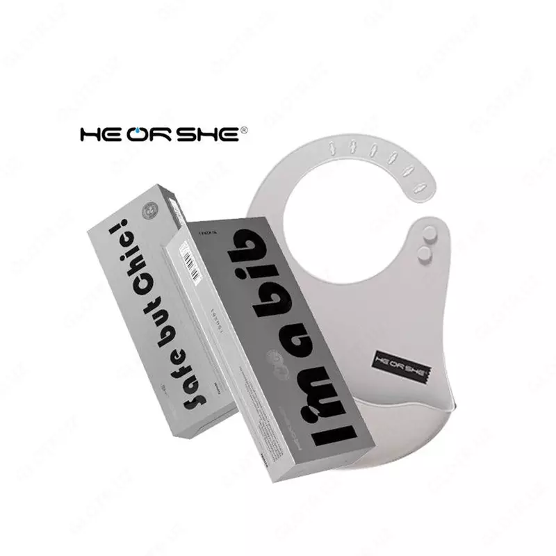 Нагрудник слюнявчик HEORSHE серый