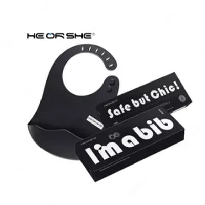 Нагрудник слюнявчик HEORSHE черный