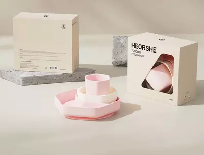 Набор для кормления малышей HEORSHE розовый