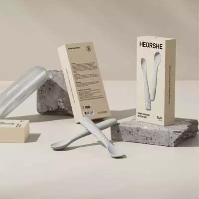 Набор ложек для кормления детей HEORSHE серый